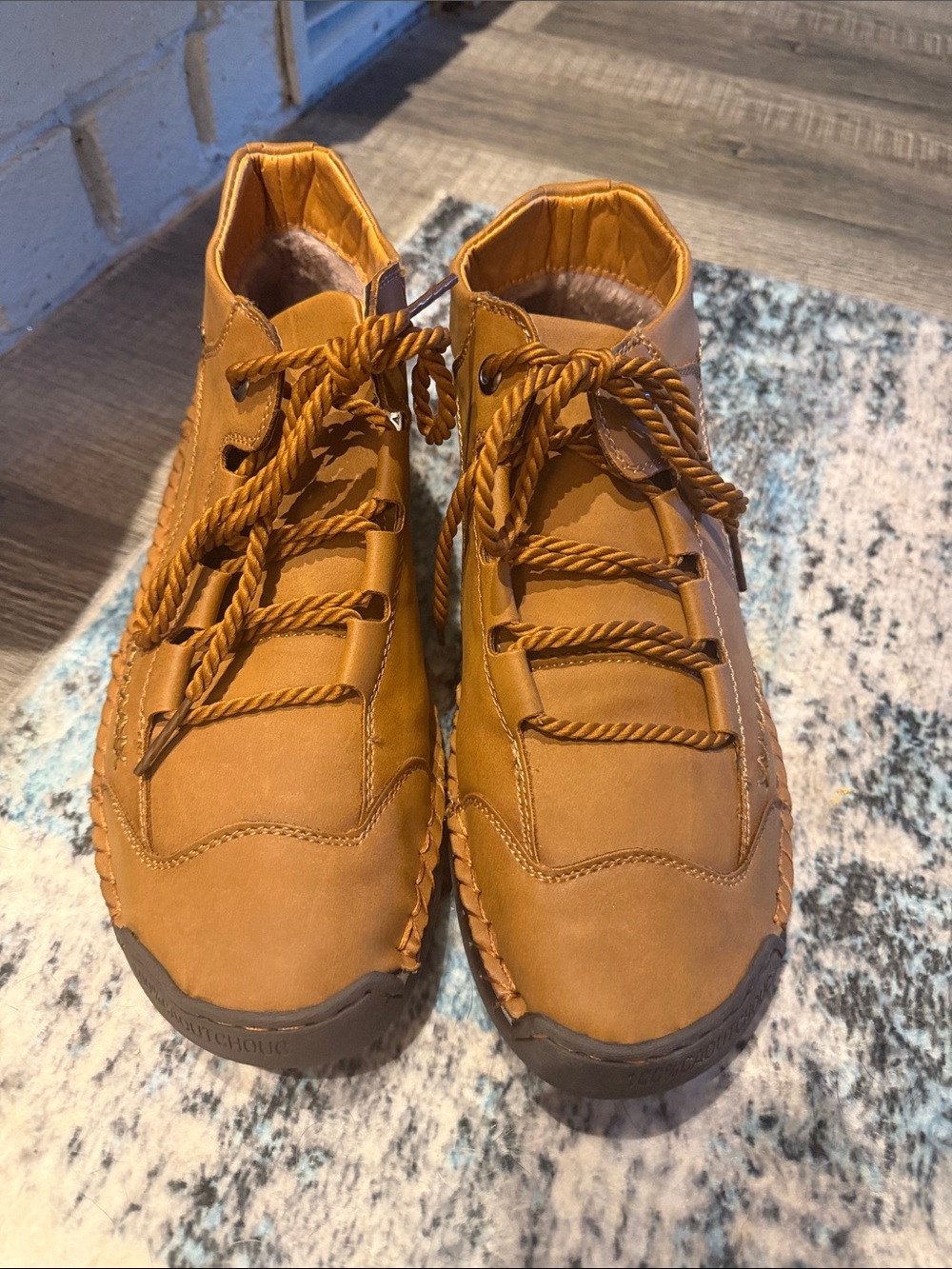 NWOB Men's Leather Retro Hand-Stitched Chukka Boots 11.5-12